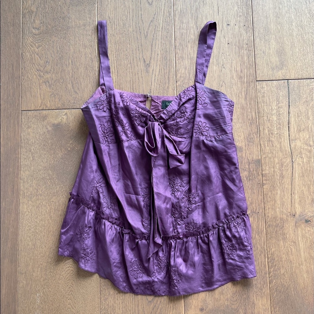 Tara Jarmon purple tank top blouse